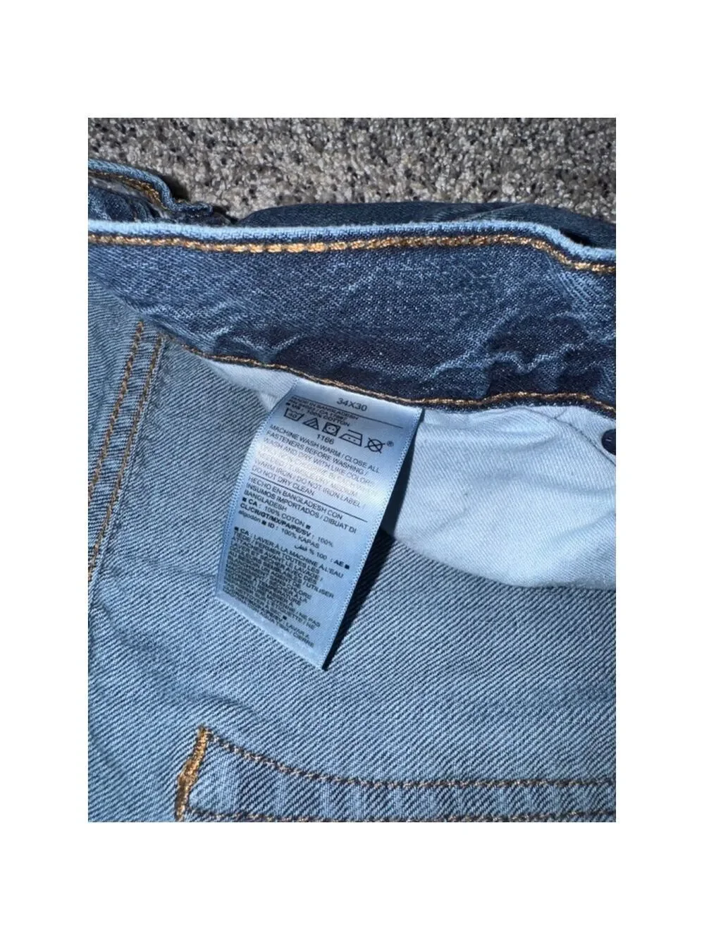 Old Navy Straight Fit Jeans Men’s 34x30 Blue Medium Wash Classic Denim